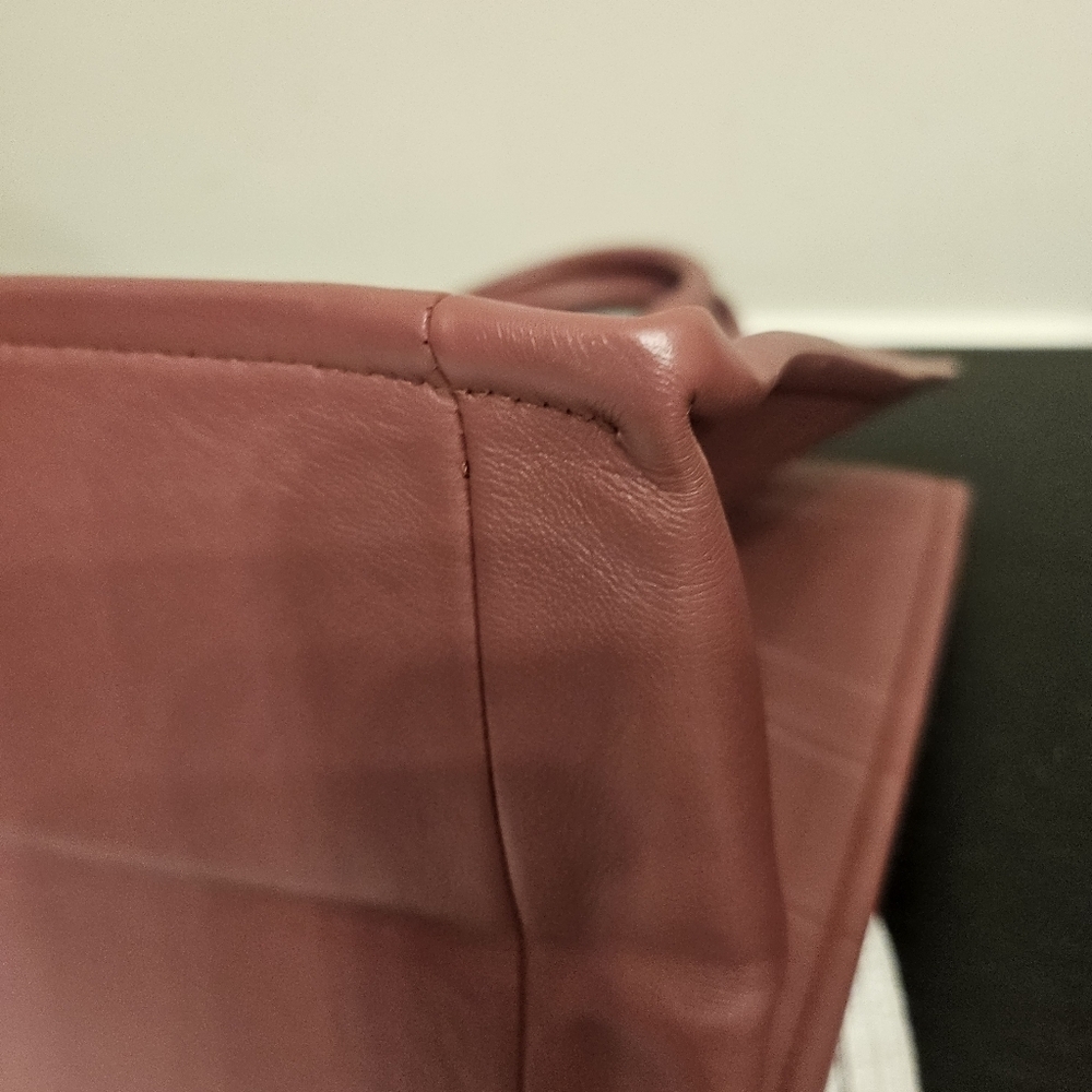 🌸 Christian Dior Medium Leather Book Tote – Dark Mauve | Entrupy COA 🌸 - Picture 10 of 16